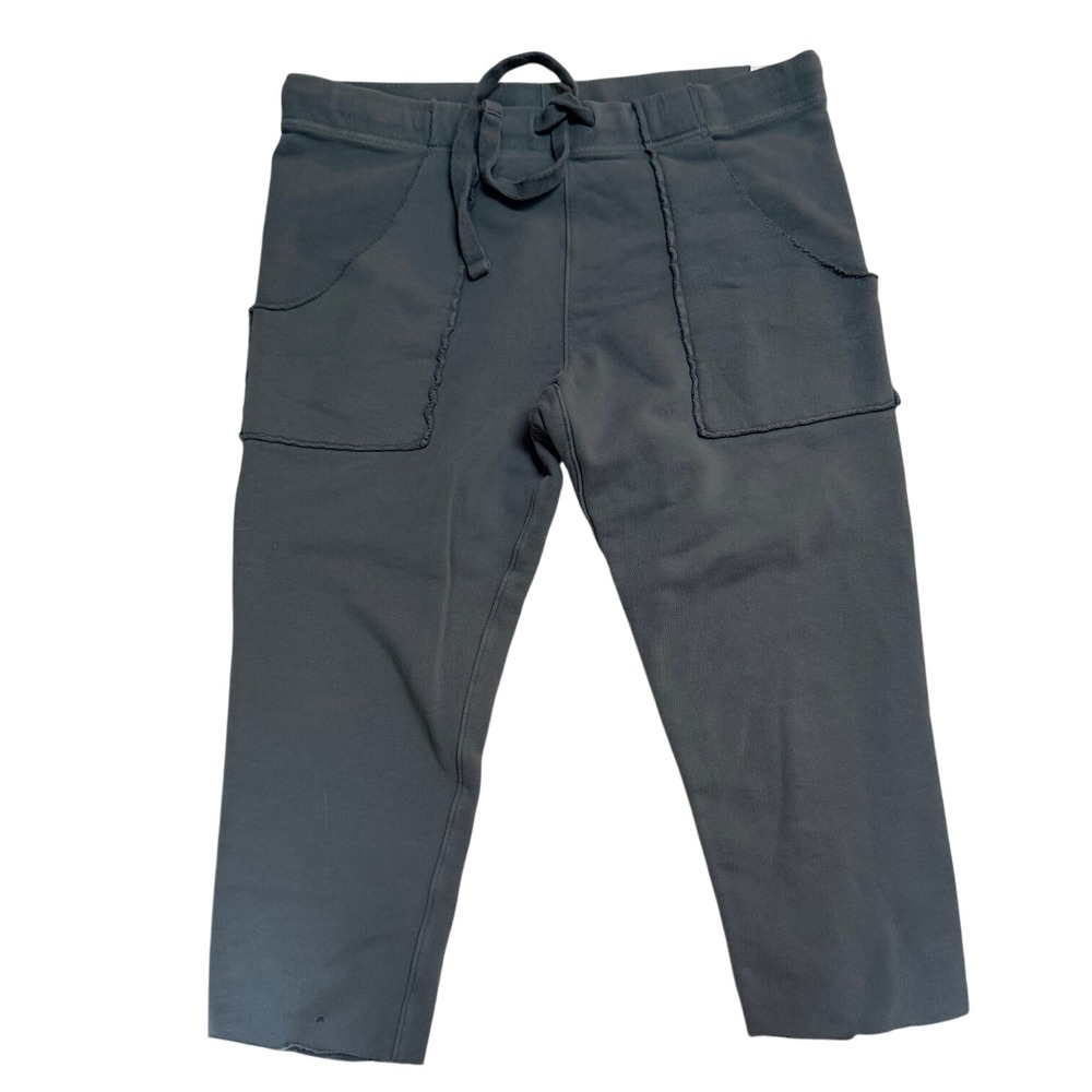 Frank & Eileen Tee Lab Gray Cotton Capri Sweatpants L Minimalist Luxury Comfort